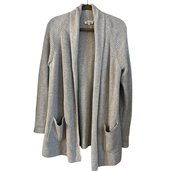 Haven Well Within Cardigan Sweater Coat Grey Open Front Loose Knit Small - Picture 1 of 6